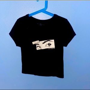 “I’ll meet you in New York” black cropped tee!!